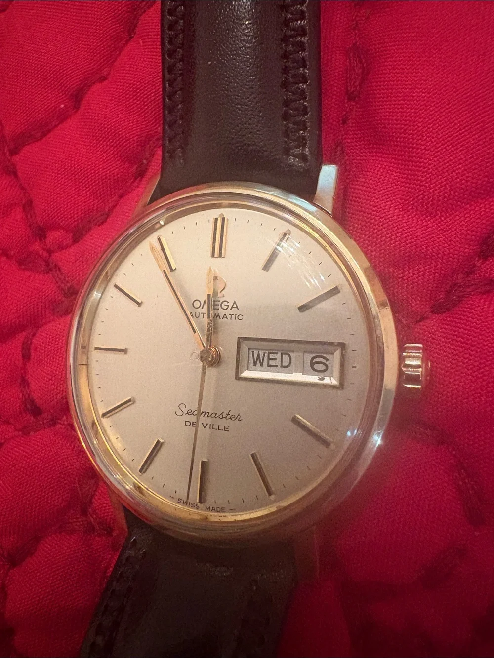 Omega Seamaster De Ville Silver Dial with Gold Accents